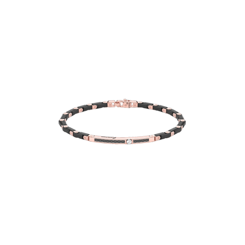BRACCIALE ZANCAN IN ORO 18KT E CERAMICA NERA - KB042R-N
