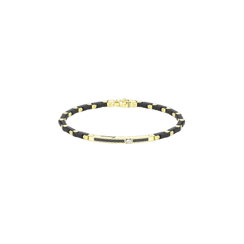BRACCIALE ZANCAN IN ORO 18KT E CERAMICA NERA - KB042G-N