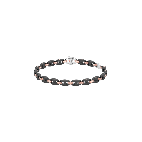 BRACCIALE ZANCAN IN ORO 18KT E CERAMICA NERA - KB044R-N