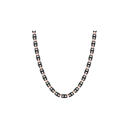 COLLANA ZANCAN IN ORO 18KT, CERAMICA NERA E DIAMANTI - KC063R-N