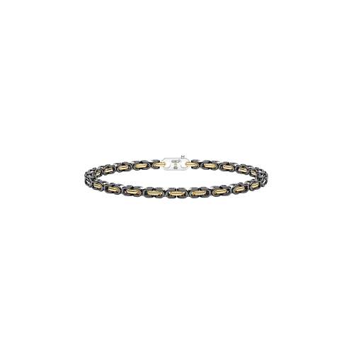 BRACCIALE ZANCAN IN ORO 18KT E CERAMICA NERA - KB056G-N
