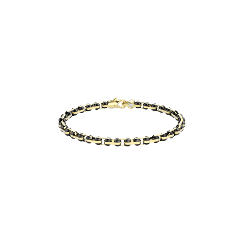 BRACCIALE ZANCAN IN ORO 18 KT E CERAMICA NERA - KB054G-N