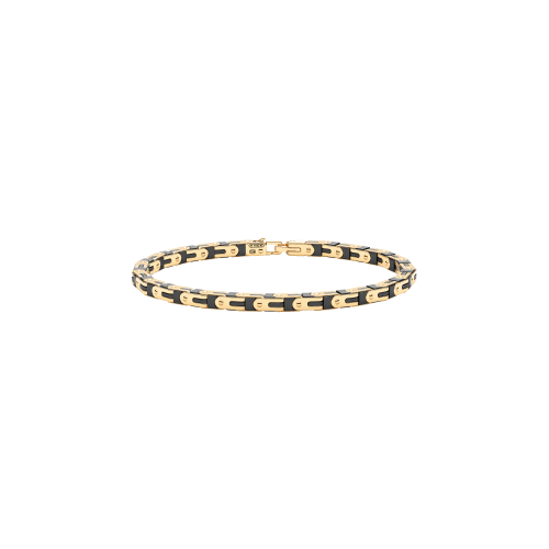 BRACCIALE ZANCAN IN ORO 18 KT E CERAMICA NERA - KB062G-N