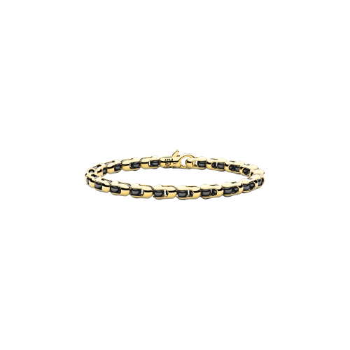 BRACCIALE ZANCAN IN ORO 18 KT E CERAMICA NERA - KB059G-N