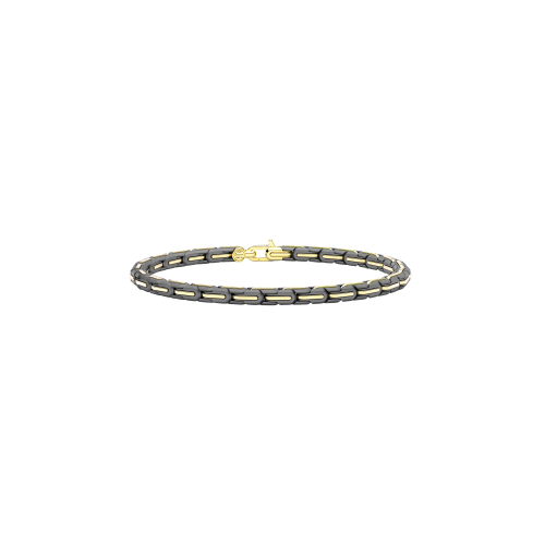 BRACCIALE ZANCAN IN ORO 18 KT E CERAMICA NERA - KB060G-N