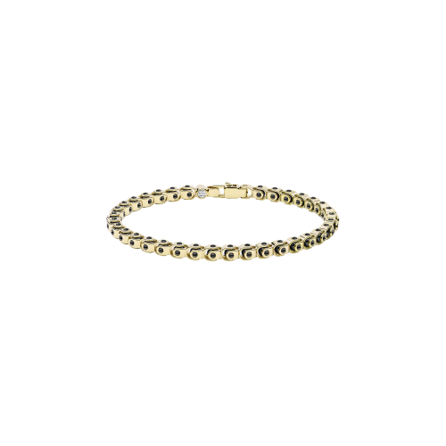 BRACCIALE ZANCAN IN ORO 18KT E CERAMICA NERA - KB045G-N