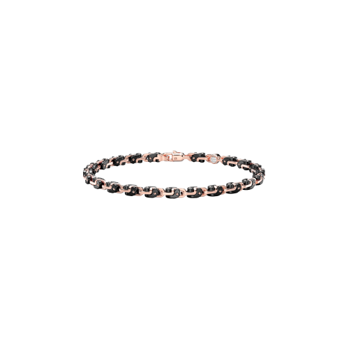 BRACCIALE ZANCAN IN ORO 18KT E CERAMICA NERA - KB057R-N