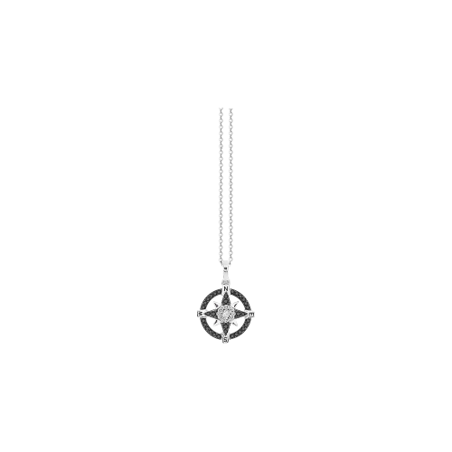 COLLANA ZANCAN IN ORO 18KT CON DIAMANTI NERI E DIAMANTI BIANCHI - UC082B