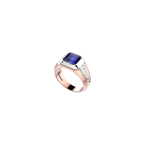 ANELLO ZANCAN IN ORO 18KT CON ZAFFIRO BLU E DIAMANTI - EA396RB