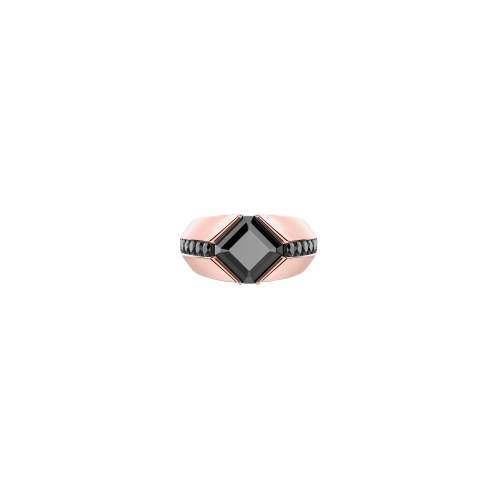 ANELLO ZANCAN IN ORO 18KT CON DIAMANTI NERI - EA386R