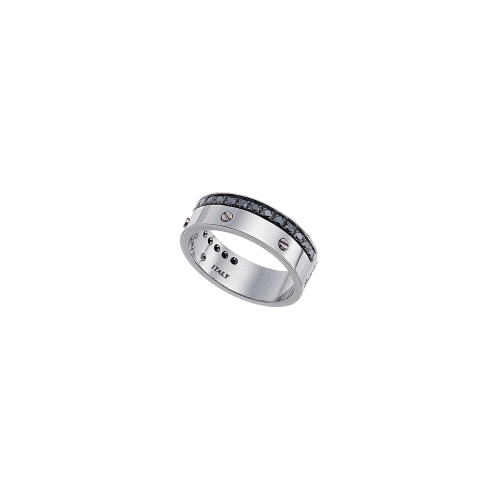 ANELLO ZANCAN IN ORO 18KT E DIAMANTI NERI - EA102BR
