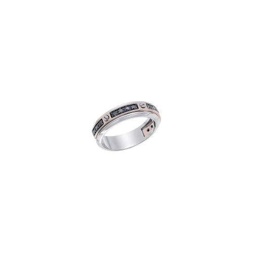 ANELLO ZANCAN IN ORO 18KT E DIAMANTI NERI - EA094BR