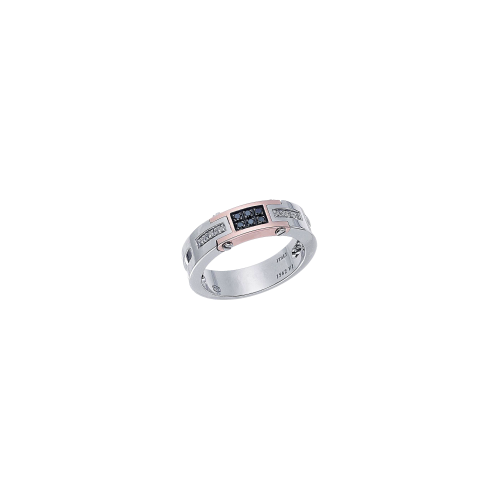 ANELLO ZANCAN IN ORO 18KT , DIAMANTI NERI E DIAMANTI BIANCHI - EA106BR