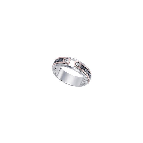 ANELLO ZANCAN IN ORO 18KT E DIAMANTI NERI - EA096BR