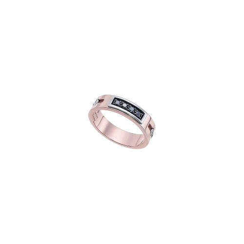 ANELLO ZANCAN IN ORO 18KT E DIAMANTI NERI - EA109RB