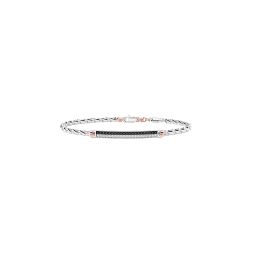 BRACCIALE ZANCAN IN ORO 18KT CON DIAMANTI BIANCHI E  DIAMANTI NERI - UB117BR