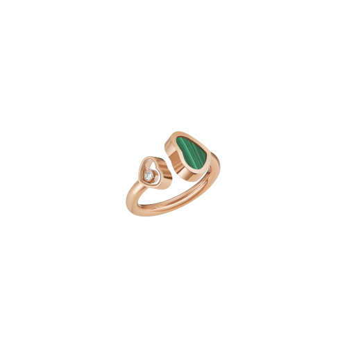 CHOPARD - ANELLO IN ORO ROSA CON DIAMANTE E MALACHITE - 829482-5102