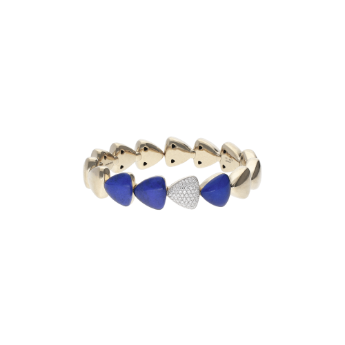 BRACCIALE FRECCIA MIDI IN ORO BIANCO CON DIAMANTI E CRISTALLO LAPIS - PG1501BR464