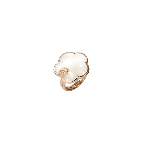 ANELLO TON JOLI LUNAIRE IN ORO ROSA CON GEMMA PERLA DI LUNA E DIAMANTI - 16674R