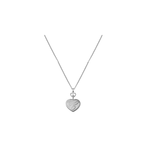 CHOPARD - COLLANA HAPPY HEARTS, ORO BIANCO ETICO, DIAMANTI - 79A075-1901