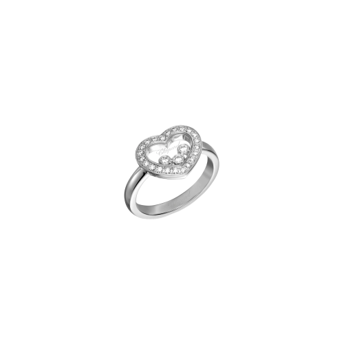 CHOPARD - ANELLO HAPPY DIAMONDS ICONS, ORO BIANCO ETICO, DIAMANTI - 82A611-1200