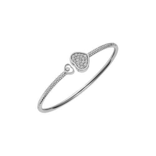 CHOPARD - BRACCIALE GIUNCO HAPPY DIAMONDS, ORO BIANCO ETICO, DIAMANTI - 85A480-1900