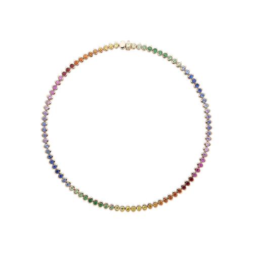 COLLANA COLOURS OF LOVE CON PIETRE PREZIOSE MULTICOLORE RAINBOW COSMIC CURVE - 2237NE3501