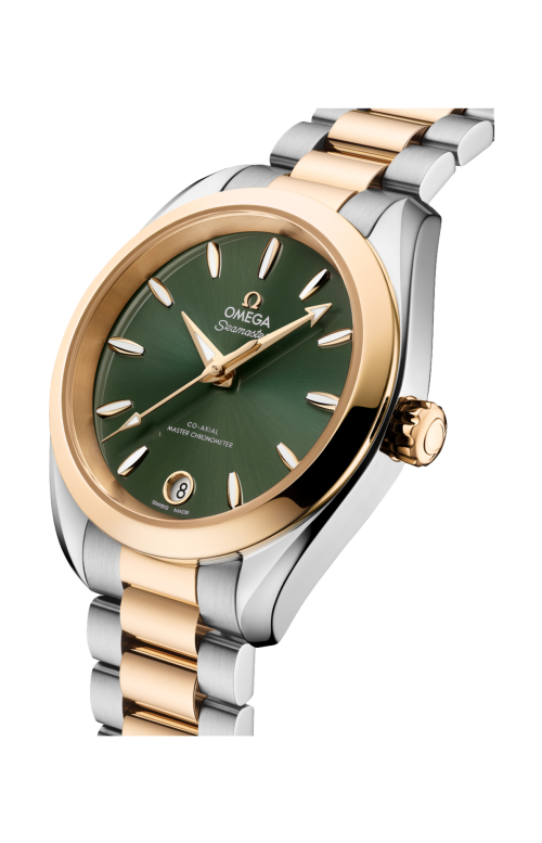 SEAMASTER AQUA TERRA SHADES 34 MM, ACCIAIO-ORO MOONSHINE™ SU ACCIAIO-ORO MOONSHINE™ - 220.20.34.20.10.002