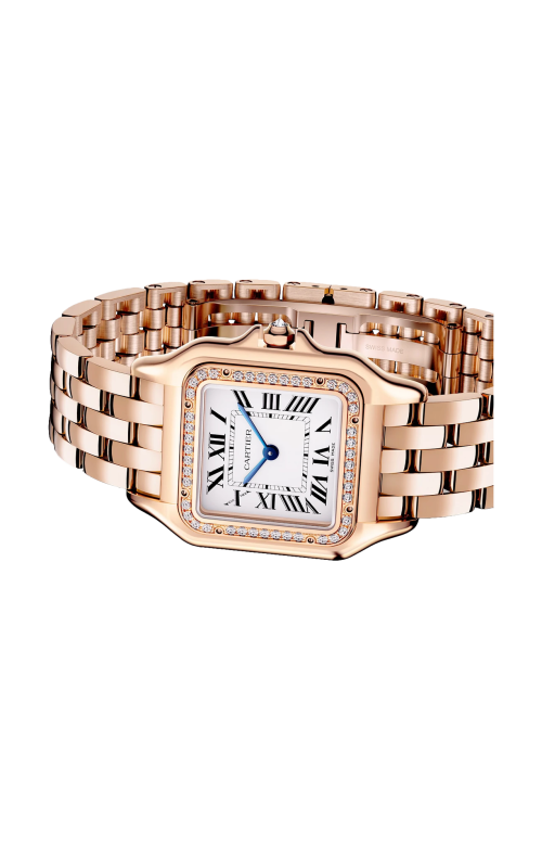 PANTHÈRE DE CARTIER  MODELLO MEDIO, ORO ROSA, DIAMANTI, QUARZO - WJPN0088