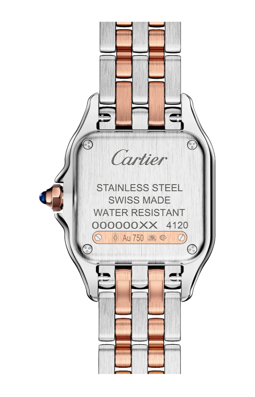 PANTHÈRE DE CARTIER MODELLO PICCOLO, ORO ROSA, ACCIAIO E DIAMANTI, QUARZO - W3PN0014