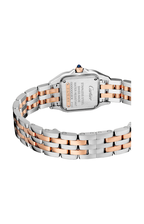 PANTHÈRE DE CARTIER MODELLO PICCOLO, ORO ROSA, ACCIAIO E DIAMANTI, QUARZO - W3PN0014