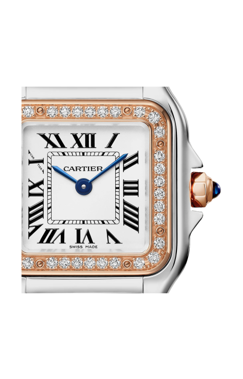 PANTHÈRE DE CARTIER MODELLO PICCOLO, ORO ROSA, ACCIAIO E DIAMANTI, QUARZO - W3PN0014