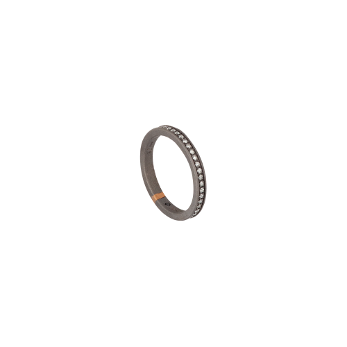 VERETTA GIRODITO MINIMAL IN TITANIO, ORO 18KT E DIAMANTI WHITE - MINANTRGWFE
