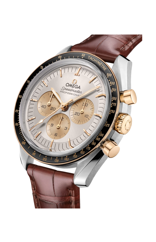 SPEEDMASTER MOONWATCH PROFESSIONAL 42 MM, ACCIAIO-ORO MOONSHINE™ SU ALLIGATORE - 310.23.42.50.02.001