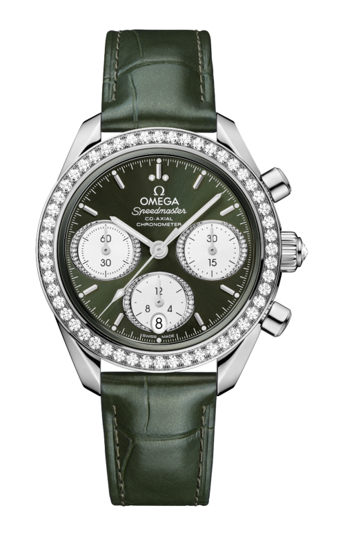 SPEEDMASTER 38 MM, ACCIAIO SU ALLIGATORE - 324.18.38.50.60.001