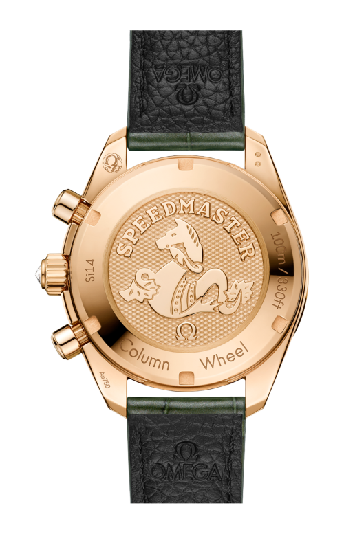 SPEEDMASTER 38 MM, ORO MOONSHINE™ SU ALLIGATORE - 324.58.38.50.60.001