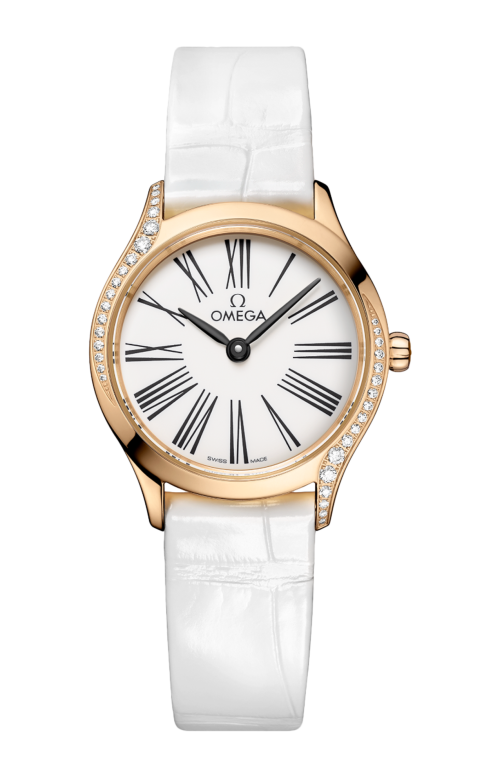 DE VILLE MINI TRÉSOR 26 MM, ORO MOONSHINE™ SU ALLIGATORE - 428.58.26.60.04.001