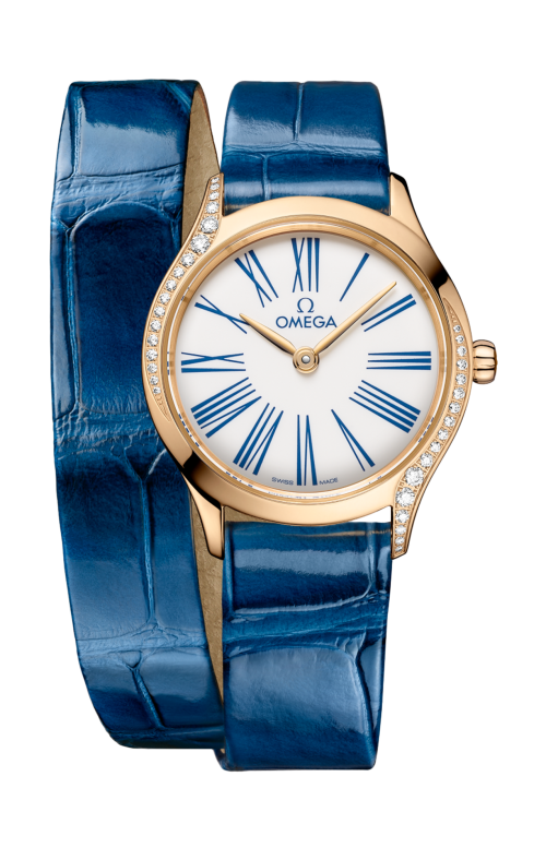 DE VILLE MINI TRÉSOR 26 MM, ORO MOONSHINE™ SU ALLIGATORE - 428.58.26.60.04.002