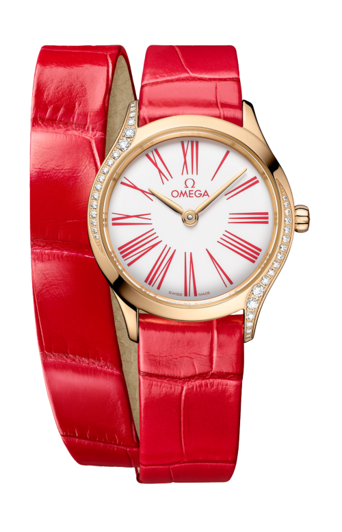DE VILLE MINI TRÉSOR 26 MM, ORO MOONSHINE™ SU ALLIGATORE - 428.58.26.60.04.003