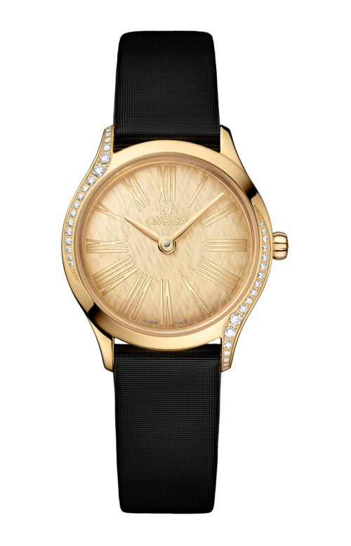 DE VILLE MINI TRÉSOR 26 MM, ORO MOONSHINE™ SU TESSUTO - 428.57.26.60.99.001