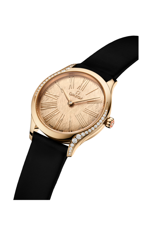 DE VILLE MINI TRÉSOR 26 MM, ORO MOONSHINE™ SU TESSUTO - 428.57.26.60.99.001