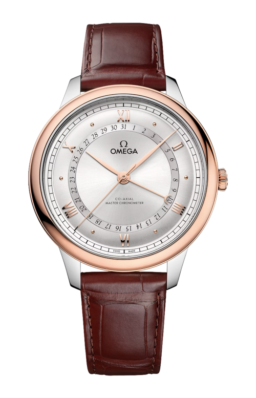 DE VILLE PRESTIGE 42 MM, ACCIAIO-ORO SEDNA™ SU ALLIGATORE - 434.23.42.22.02.001