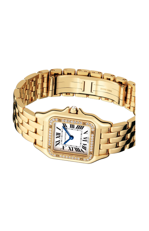 PANTHÈRE DE CARTIER MODELLO MEDIO, ORO GIALLO E DIAMANTI, QUARZO - WJPN0085