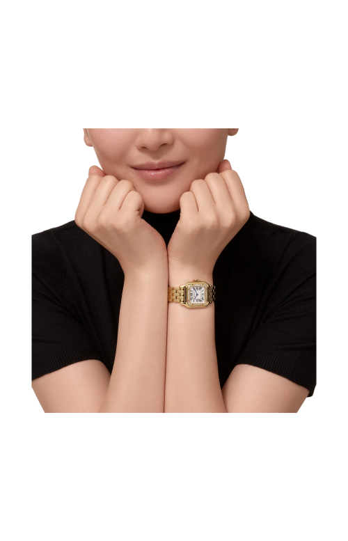 PANTHÈRE DE CARTIER MODELLO MEDIO, ORO GIALLO E DIAMANTI, QUARZO - WJPN0085