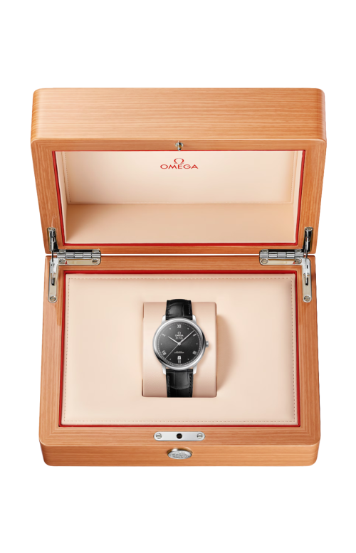 DE VILLE PRESTIGE 39,5 MM,  ACCIAIO SU PELLE - 424.13.40.20.01.002