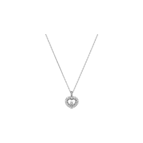 CHOPARD - COLLANA HAPPY DIAMONDS ICONS JOAILLERIE, ORO BIANCO ETICO, DIAMANTI - 79A616-1001