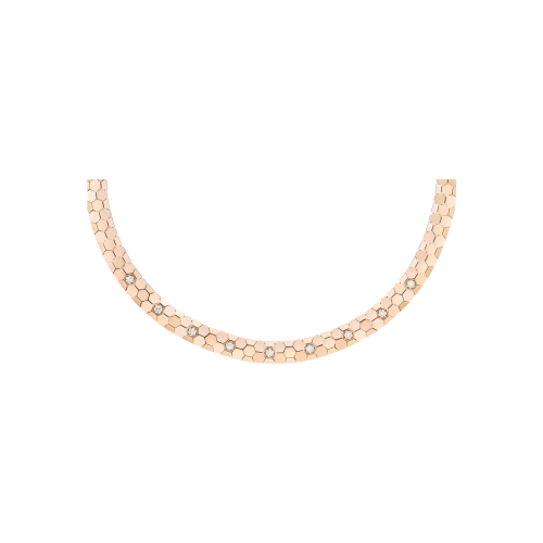 CHAUMET - COLLANA BEE DE CHAUMET IN ORO ROSA CON PAVÉ DI DIAMANTI - 085514