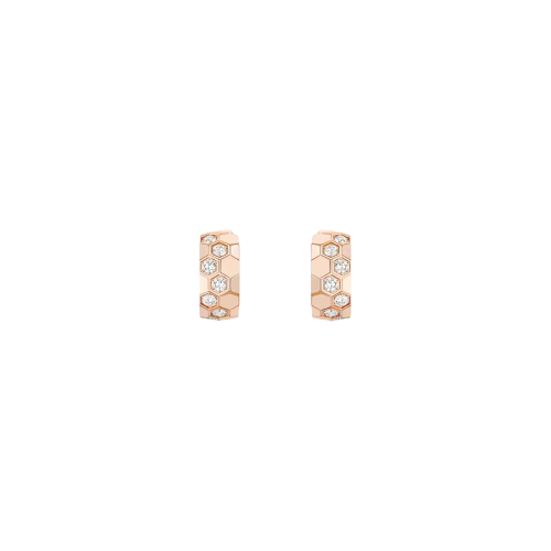 CHAUMET - ORECCHINI A CERCHIO BEE DE CHAUMET IN ORO ROSA CON DIAMANTI - 085405