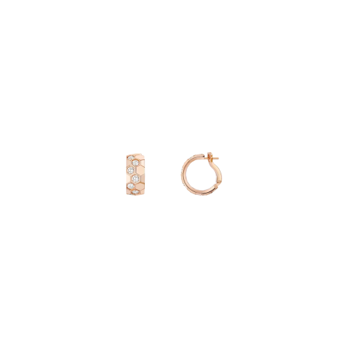 CHAUMET - ORECCHINI A CERCHIO BEE DE CHAUMET IN ORO ROSA CON DIAMANTI - 085405