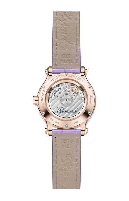 HAPPY SPORT 33M, AUTOMATICO, ORO ROSA ETICO, DIAMANTI - 275378-5010